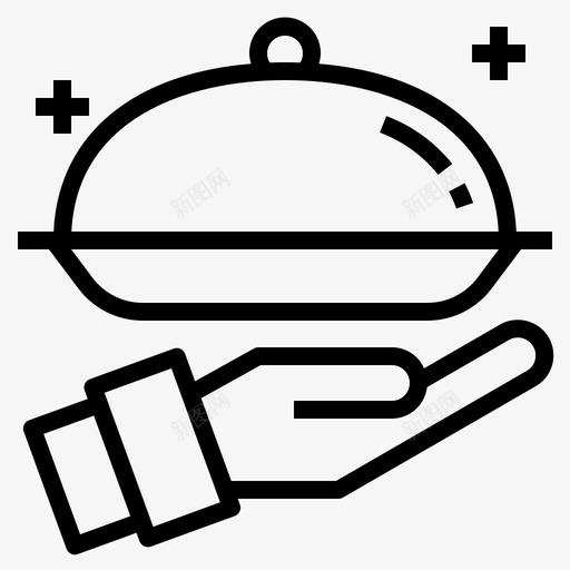 客房服务食物手svg_新图网 https://ixintu.com 客房服务 食物 托盘 酒店 轮廓