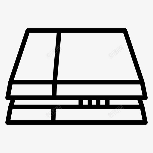 playstation4控制台设备svg_新图网 https://ixintu.com 控制台 游戏 设备 小工 工具