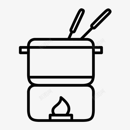 火锅奶酪火锅巧克力火锅svg_新图网 https://ixintu.com 火锅 奶酪 巧克力 冬季 系列 图标