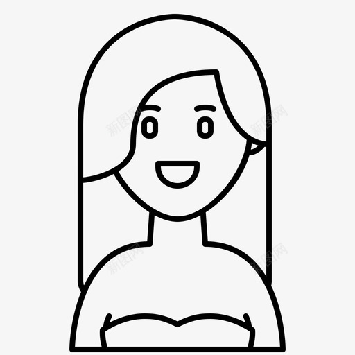 女演员美女女士svg_新图网 https://ixintu.com 女演员 美女 女士 模特 表演者 女性 职业 业行