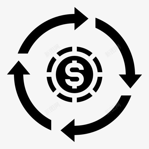 货币箭头转账硬币svg_新图网 https://ixintu.com 货币 箭头 转账 硬币 业务 实心