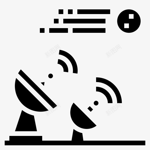 卫星天线通信无线电天线svg_新图网 https://ixintu.com 天线 卫星 通信 无线电 信号 技术 空间 星系 固体