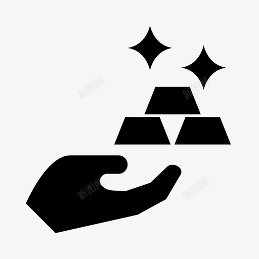 金与手商业金融svg_新图网 https://ixintu.com 金融 手金 商业 金钱 图标