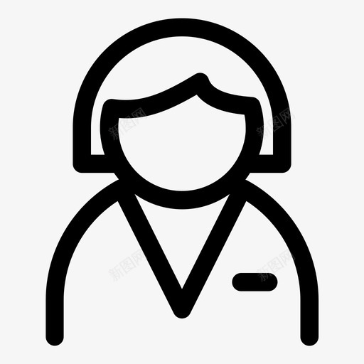员工女商人经理svg_新图网 https://ixintu.com 员工 商人 经理 商业 图标