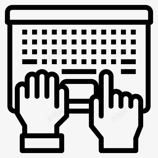 打字机电脑手svg_新图网 https://ixintu.com 打字机 电脑 硬件 打字 文案 提纲