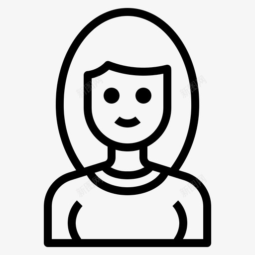 阿凡达可爱女性svg_新图网 https://ixintu.com 阿凡 女性 可爱 年轻 轮廓
