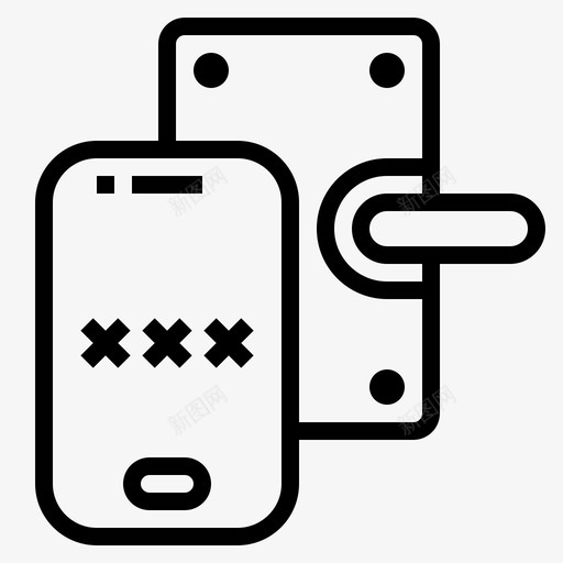 房屋钥匙数字门svg_新图网 https://ixintu.com 房屋 钥匙 安全 数字 保护 家庭 大纲