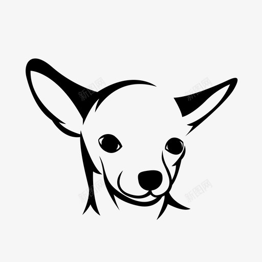 狗吉娃娃手绘svg_新图网 https://ixintu.com 狗吉 娃娃 手绘 宠物