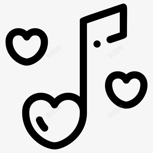 音乐爱情歌曲svg_新图网 https://ixintu.com 情人节 婚礼 音乐 爱情 歌曲