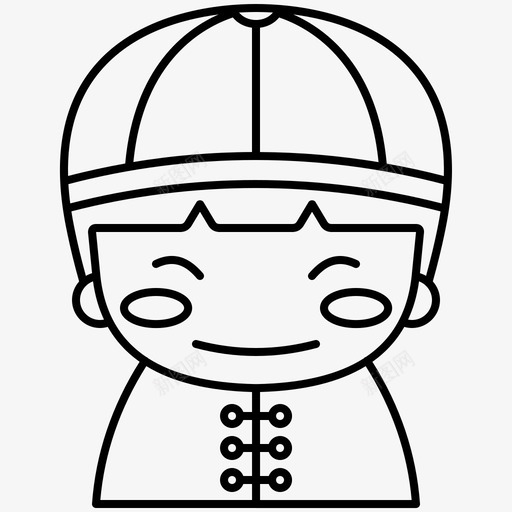中国男孩庆祝快乐svg_新图网 https://ixintu.com 中国 男孩 庆祝 快乐 传统 新年 系列