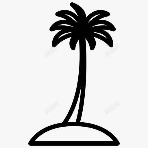 棕榈树海滩椰子树svg_新图网 https://ixintu.com 棕榈树 海滩 椰子树 岛屿 热带 旅游度假 旅行