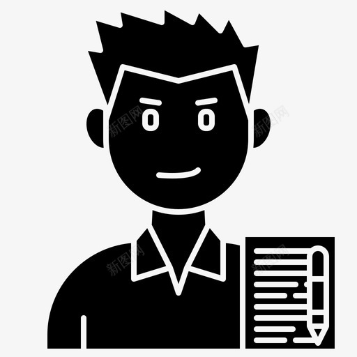 文案博主男性svg_新图网 https://ixintu.com 男性 职业 文案 博主 字形