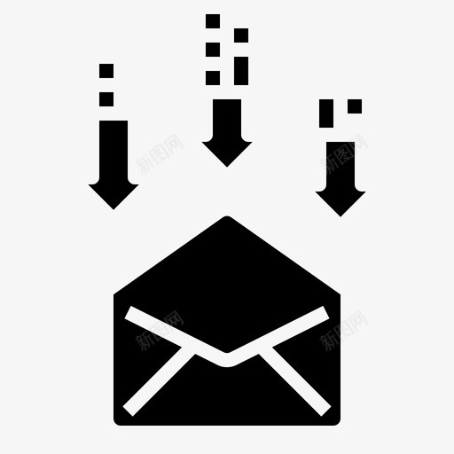 收件箱箭头电子邮件svg_新图网 https://ixintu.com 电子邮件 收件箱 箭头 信封