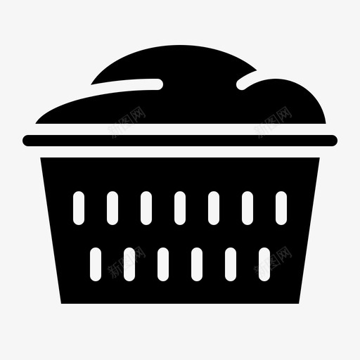 脏篮子清洁洗衣svg_新图网 https://ixintu.com 篮子 洗衣 清洁 固体