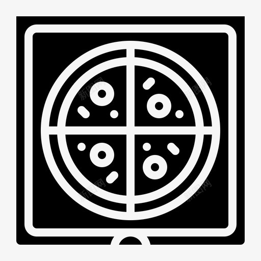 比萨饼盒装快餐svg_新图网 https://ixintu.com 食品 比萨饼 盒装 快餐 垃圾 超市 固体