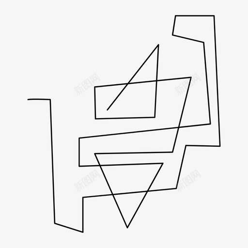 当代艺术线抽象涂鸦svg_新图网 https://ixintu.com 当代艺术 抽象 涂鸦 天真 一行