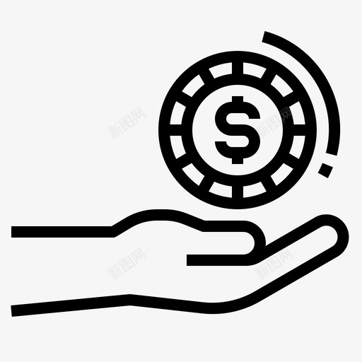 利润硬币收入svg_新图网 https://ixintu.com 货币 利润 硬币 收入 入手 钱货币 轮廓