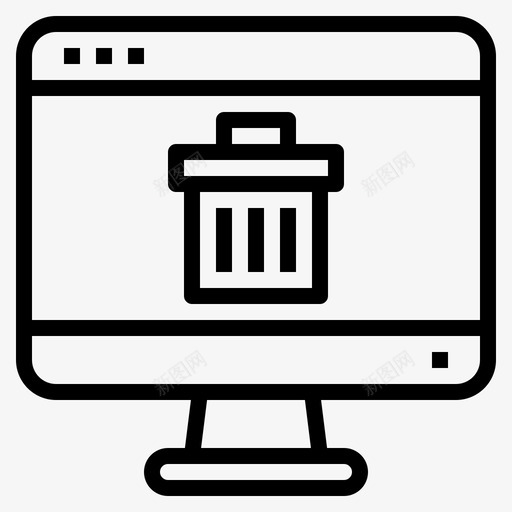 垃圾箱电脑显示器svg_新图网 https://ixintu.com 垃圾箱 电脑 显示器 技术网站 网站 界面 概述