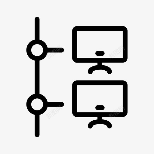 网络总线连接svg_新图网 https://ixintu.com 网络 总线 连接 接设备 服务器 共享 设备