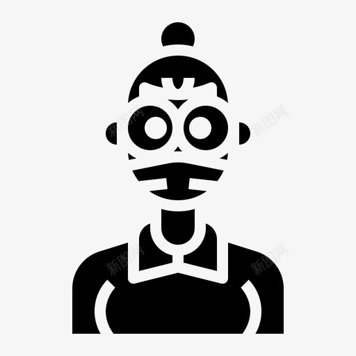头像发髻女svg_新图网 https://ixintu.com 头像 发髻 眼镜 女带 面具