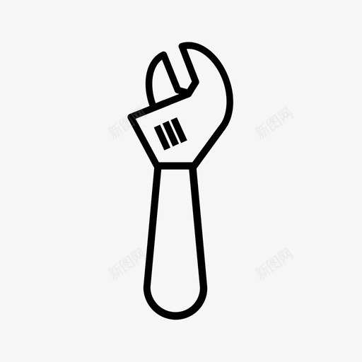 扳手铁管子svg_新图网 https://ixintu.com 工具 扳手 铁管 管子 管子工 工作 我的