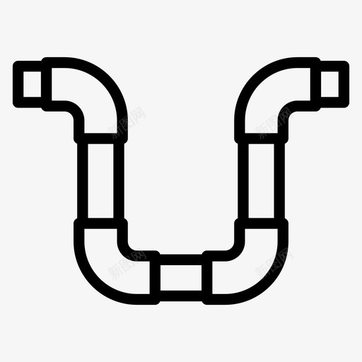 水管弯管水流svg_新图网 https://ixintu.com 水管 管道工 弯管 水流 工具