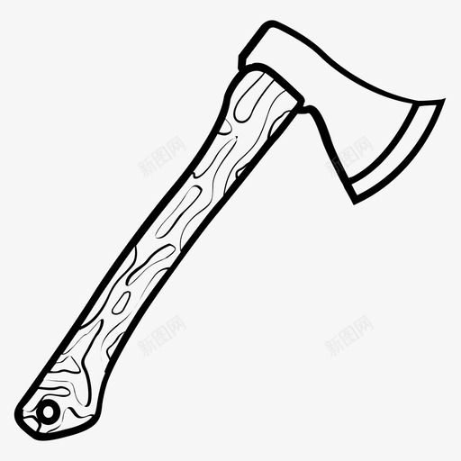 传统武器斧头木匠svg_新图网 https://ixintu.com 传统 武器 斧头 木匠 木头