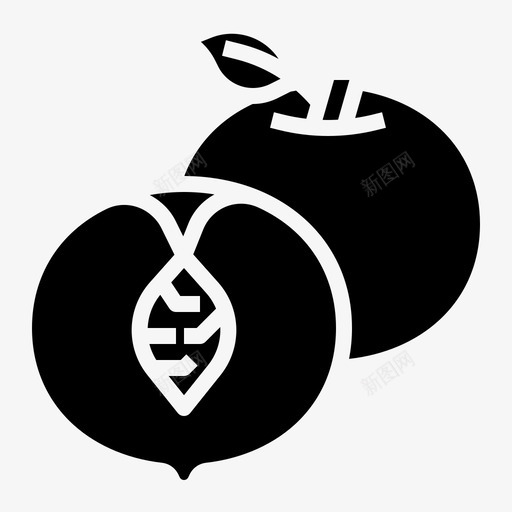 桃子中国菜水果svg_新图网 https://ixintu.com 中国菜 桃子 水果 新的 年份