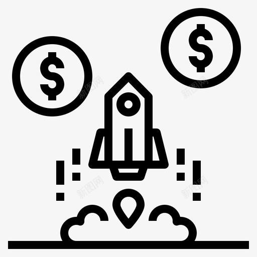 成功商业金钱svg_新图网 https://ixintu.com 商业 成功 金钱 火箭 飞船 创业 概念 大纲