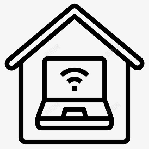 智能家居家庭办公室笔记本电脑svg_新图网 https://ixintu.com 智能家居 家庭 办公室 笔记本 电脑 在线 在家 工作 概述