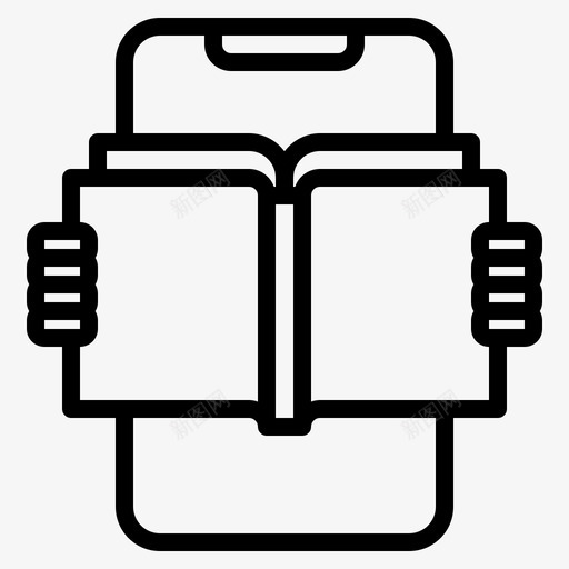 电子书教育在线学习svg_新图网 https://ixintu.com 教育 电子书 在线学习 电子产品 智能 手机 学习 大纲