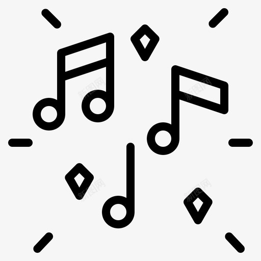 音乐舞蹈音符svg_新图网 https://ixintu.com 音乐舞蹈 音符 歌曲 生日