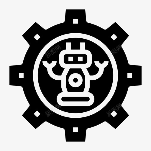 机器人学人工智能装备svg_新图网 https://ixintu.com 机器人学 人工智能 装备 设置 技术