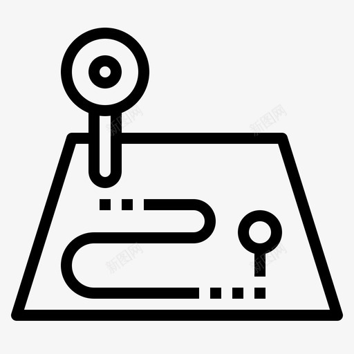 路线终点gpssvg_新图网 https://ixintu.com 路线 终点 占位符 起点 导航 轮廓