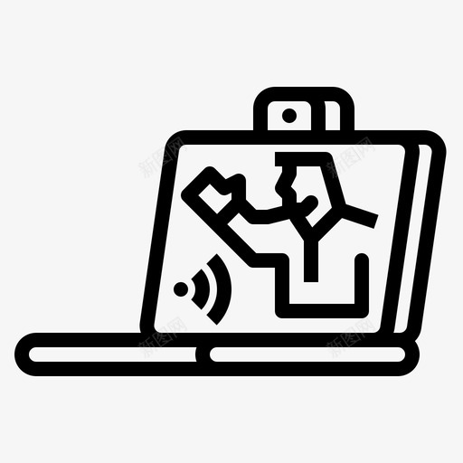 可视电话商务会议svg_新图网 https://ixintu.com 商务会议 可视电话 会议 大纲