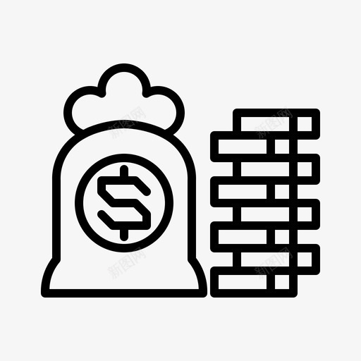 商业贷款贷款收款svg_新图网 https://ixintu.com 贷款 商业 收款 抵押贷款 贷款额 额度
