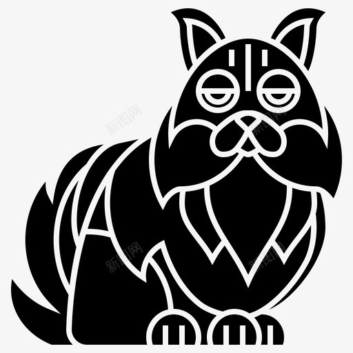 猫品种森林svg_新图网 https://ixintu.com 品种 森林 大型 挪威 雕文