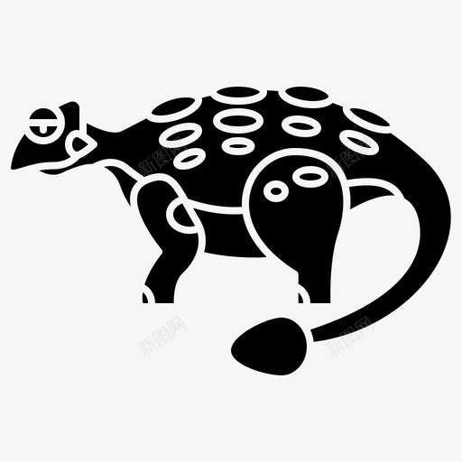 恐龙甲龙装甲svg_新图网 https://ixintu.com 侏罗纪 巨大草食性恐龙 恐龙 甲龙 草食动物 装甲 雕文