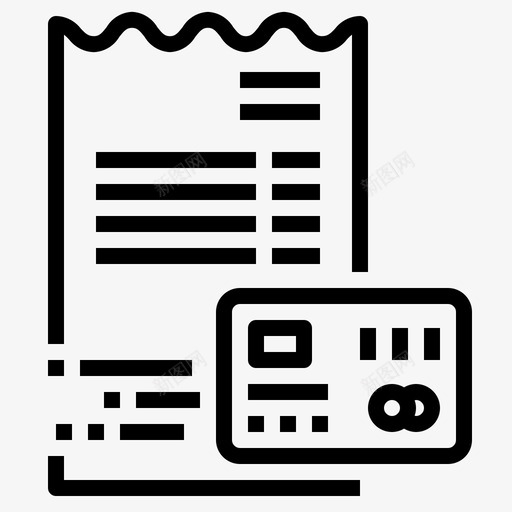 账单信用卡发票svg_新图网 https://ixintu.com 账单 信用卡 发票 钱付款 付款 商业 概念 大纲