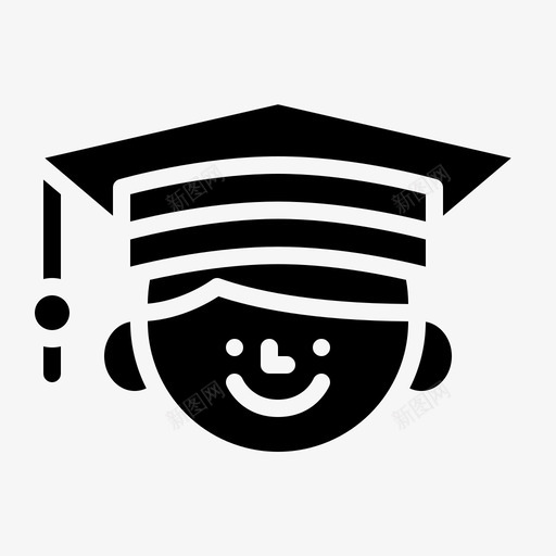 毕业生男孩学位svg_新图网 https://ixintu.com 毕业生 男孩 学位 帽子 学历