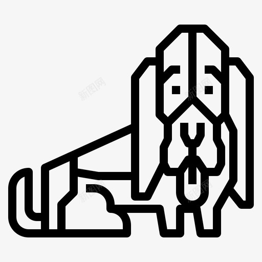 巴塞特猎犬狗svg_新图网 https://ixintu.com 巴塞 塞特 猎犬 狗狗