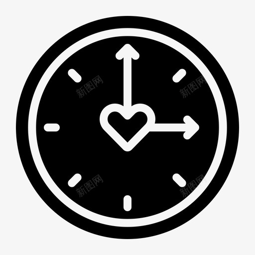 时钟爱情时间svg_新图网 https://ixintu.com 婚礼 时钟 爱情 时间