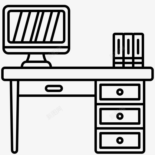 办公桌室内办公室svg_新图网 https://ixintu.com 办公桌 室内 办公室 房间 工作区 家装