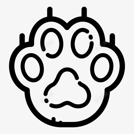 狗脚印动物爪子svg_新图网 https://ixintu.com 动物 宠物狗 爪子 狗掌印 脚印