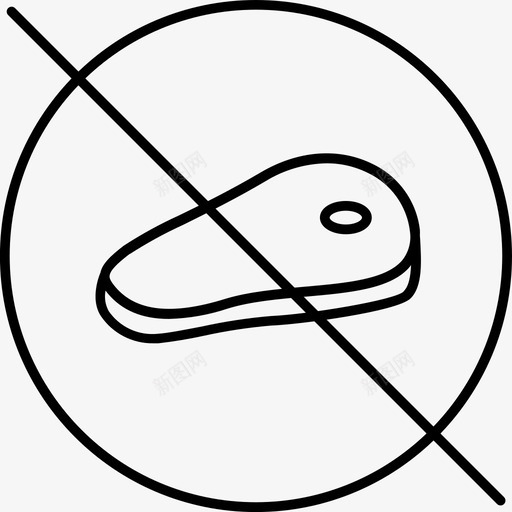 无肉牛肉肋眼svg_新图网 https://ixintu.com 无肉 牛肉 肋眼 牛排 食品 标签