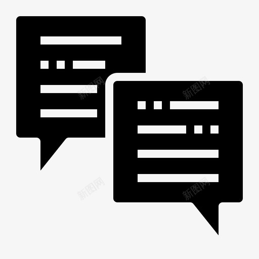 聊天交流会话svg_新图网 https://ixintu.com 泡泡 语音 聊天 交流 交流会 会话 多媒体