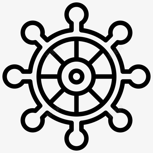 舵船海盗svg_新图网 https://ixintu.com 旅行 舵船 海盗船 轮子 假日