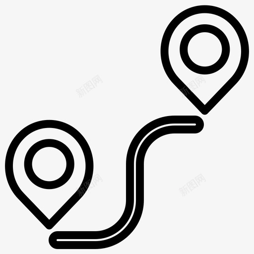 距离地点旅行svg_新图网 https://ixintu.com 旅行 距离 地点