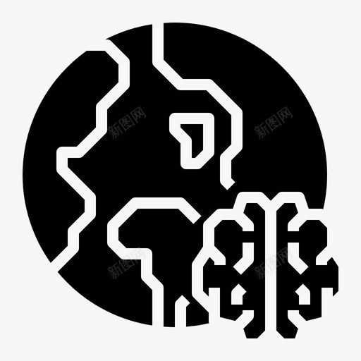 世界大脑地球svg_新图网 https://ixintu.com 大脑 世界 地球 全球 行星 概念