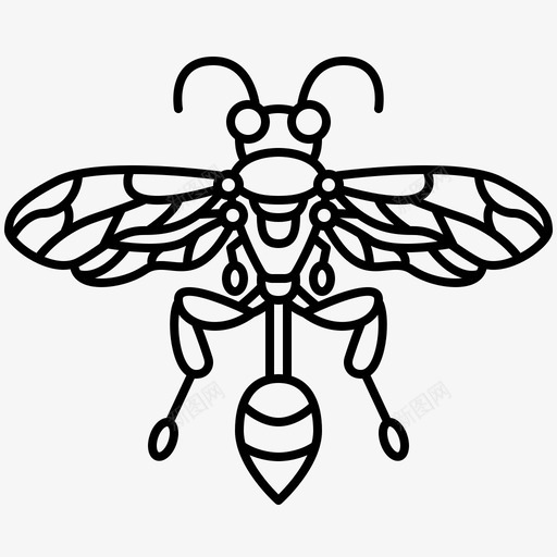 黄蜂蜜蜂刺svg_新图网 https://ixintu.com 黄蜂 蜜蜂 条纹 膜翅 昆虫